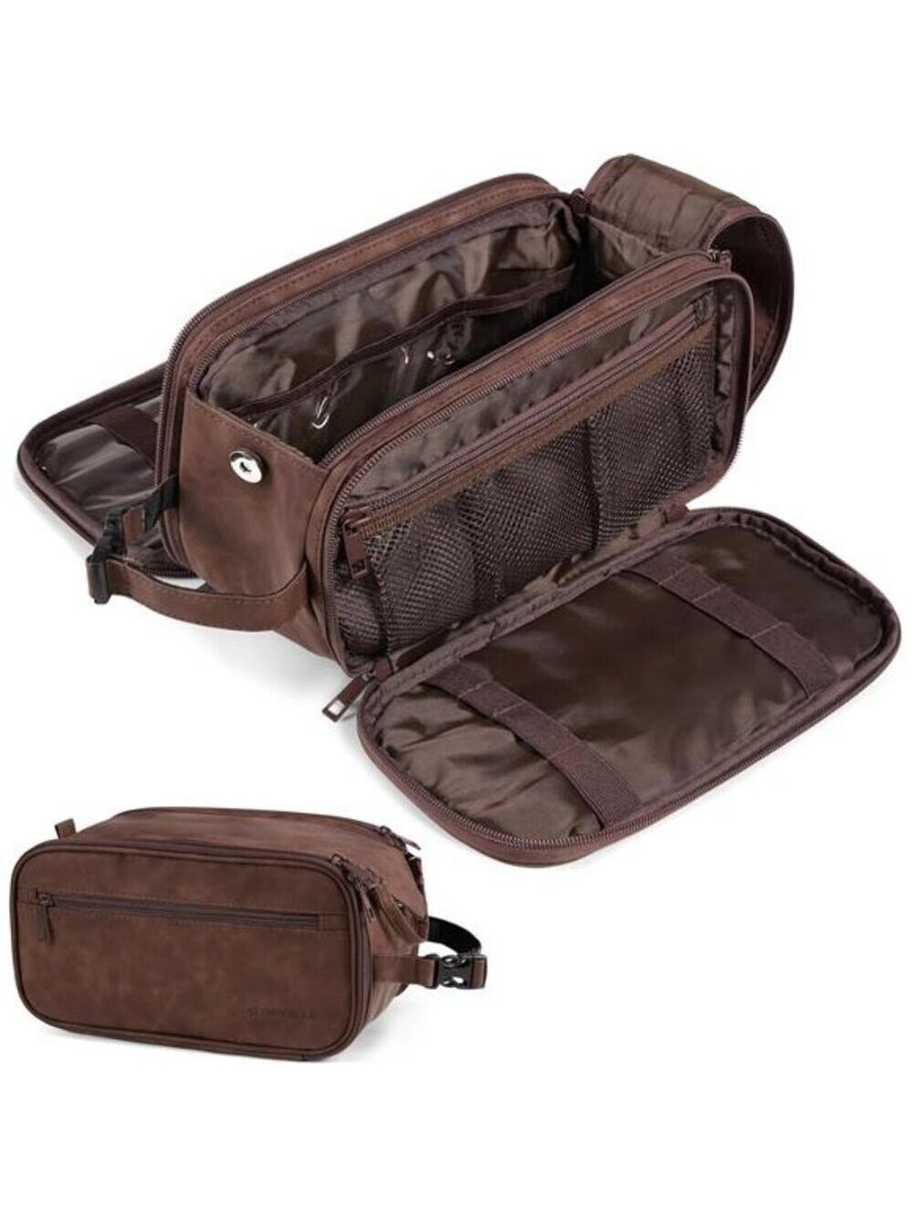 Mens Toiletry Bag Travel Bag Shaving Kit Grooming Organizer Water Resistant Case